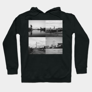 Glasgow landmarks on the Clyde Hoodie